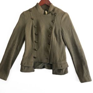 Free People Olive Military Style Jacket